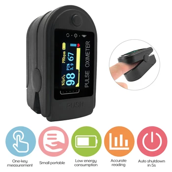 

5/10 pcs cheap Oxygen Saturation Monitor Finger Pulse Oximeter Blood Oxygen Monitor Shipping within 24hours (without Battery)
