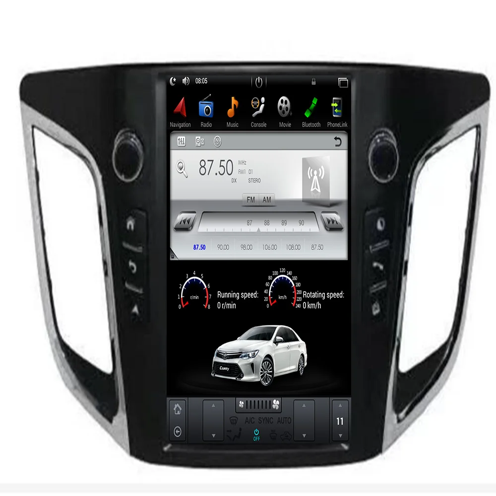 

Car PC PAD Tesla Style Multimedia Player Android 9.0 7.1 six core GPS Navigation For Hyundai iX25 Creta 2014 2015 2016 2017