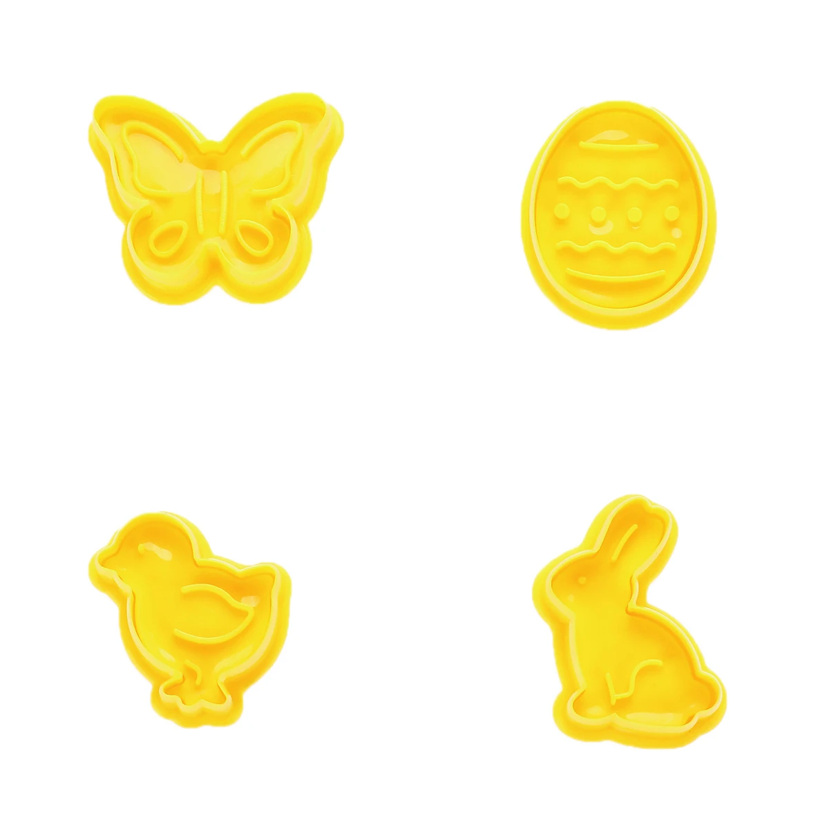

4PCS Set Cake Mold Fondant Sugarcraft Cookies Decorating Plunger Cutter Kitchen Tools Moulds For Easter
