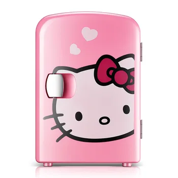 

4L Hello Kitty car small refrigerator mini portable fridge car fridge promotion gift cooler box dc12v refrigeration dropshipping