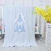 Baby Blankets 100%Cotton Plaid Knitted Newborn Girl Boy Stroller Wrap Swaddle Cute 3D Rabbits Pom Pom Infant Bedding Crib Quilts 1