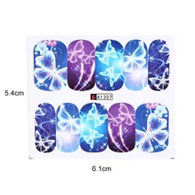 12PCS ผีเสื้อดอกไม้ตกแต่งเล็บ TATTOO Manicure Wraps เครื่องมือเคล็ดลับเล็บสติกเกอร์รูปลอกน้ำ Sliders(China)