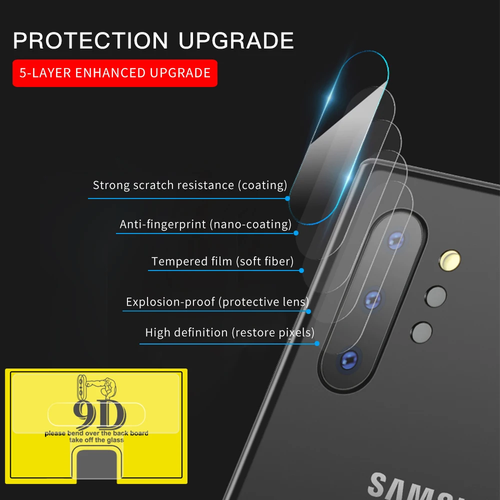 

9D Ultra Thin Tempered Glass For Samsung Galaxy Note 10 Pro Screen Protector Camera Lens Protective Film for Samsung Note 10 +