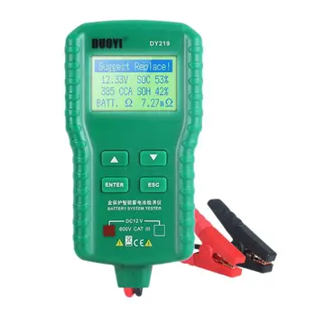 

DY219 12V Car Battery Tester Digital Automotive AH CCA Voltage Battery Load Analyzer Multifunction Diagnostic Tool