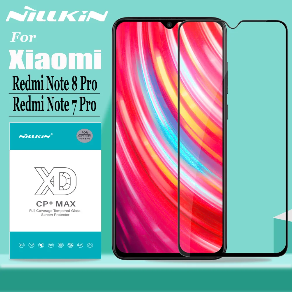 Nillkin for Xiaomi Redmi Note 8 7 Pro Glass Screen Protector XD Full Coverage 3D Safety