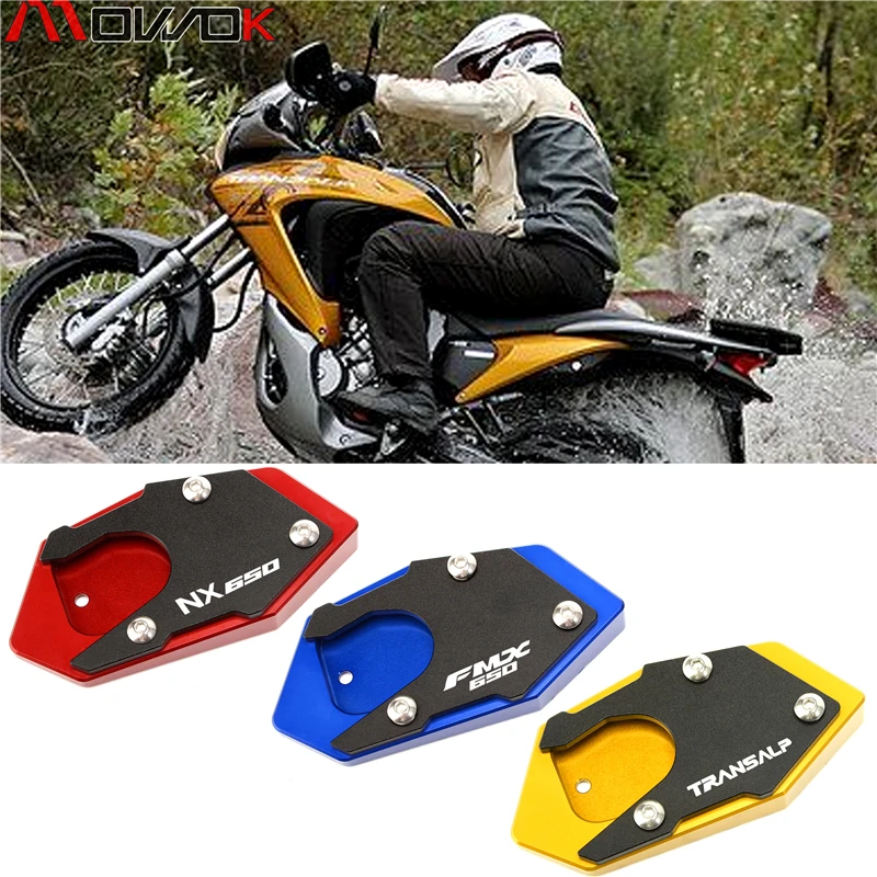 

For Honda XLV 600 650 700 TRANSALP / DOMINATOR NX 650 / FMX 650 CNC Side Stand Enlarger Plate Kickstand Enlarge Extension
