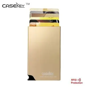 AliExpress для ПУ Автоматическая эластичная-Кассетная карточка зажим RFID многофункциональный кошелек