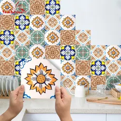Matte Square Wall Stickers Boho Style Self-adhesive PVC Bedroom Living Room Ground Renovation Floor Patch Waterproof Decor Tiles
