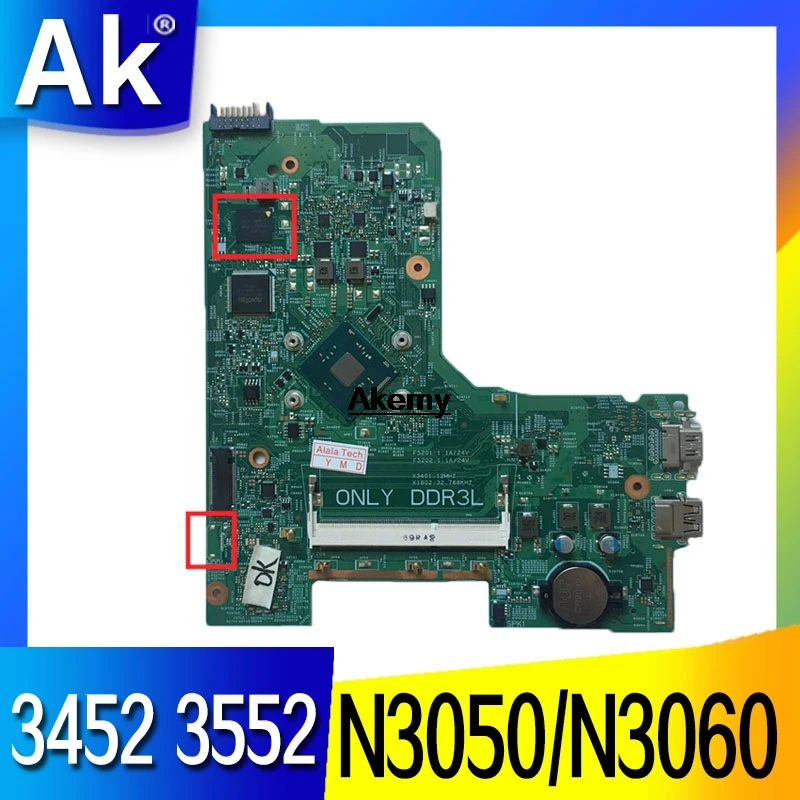 Cn 0p2dx7 P2dx7 For Dell Inspiron 14 3452 15 3552 Laptop Motherboard 1 Pwb 6x3 N3050 N3060 32g Ssd Mainboard Notebook Pc Motherboards Aliexpress