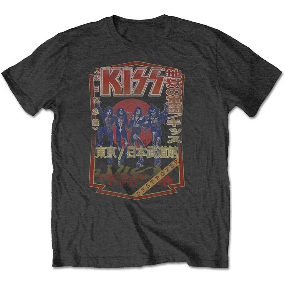 Kiss Destroyer Tour 78 Мужская футболка унисекс Лицензированная группа Merch персональная