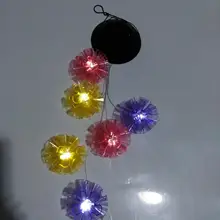 Солнечный колокольчик постоянный и стиль цветок изменение цвета светодиодный солнечный свет кулон колокольчик садовый светильник