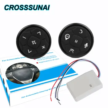 

Car Control Remote Controller DVD GPS Navigation Radio Remote Control Buttons 10 Keys Car Steering Button Sets