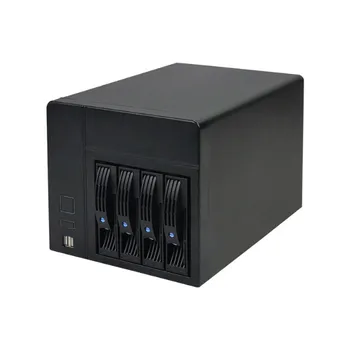 

Hot-swappable NAS storage server chassis IPFS Miner 4 drive bay 6GB SATA backplane support mini-itx motherboard