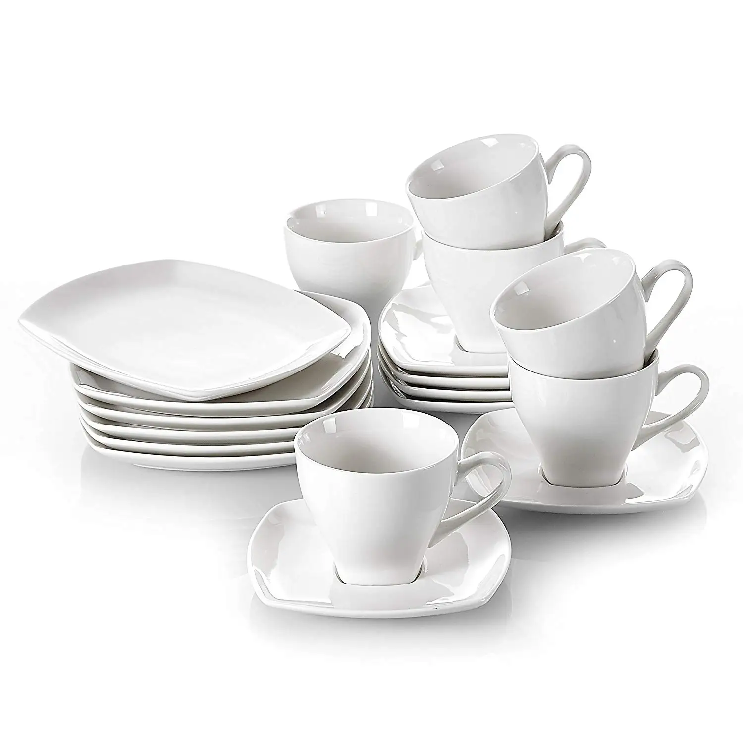 VANCASSO18 piece фарфоровые чайные чашки цвета слоновой кости кофейные 6 шт. в комплекте