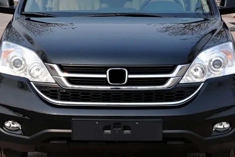 Подходит для Honda CRV CR-V 2010-2011 высокое качество передняя решетка+ бампер решетка ABS хромированный 2 шт