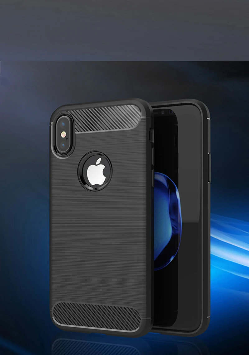 Rubber Carbon Fiber Case For iPhone 11 12 13 PRO MAX 7 7Plus 8 8Plus X XR XS MAX 5S SE 5 6 6S Ultra Thin Silicone Cover Coque cool iphone 12 pro max cases