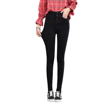

Fall 2020 new high waist stretch pants leggings thin foot fat MM ms black pencil pants X9906
