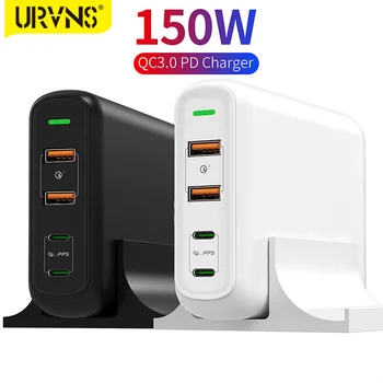 

URVNS 150W GaN USB-C Fast Charger, USB C PD100W PPS 45W 20W for Laptops MacBook iPhone12 Samsung,USB A QC3.0 for Huawei Xiaomi