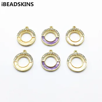 

New arrival! 21x18mm 50pcs Rhinestone Ring shape Charm/Connectors for Hand Made Earrings DIY parts,Jewelry Findings & Components