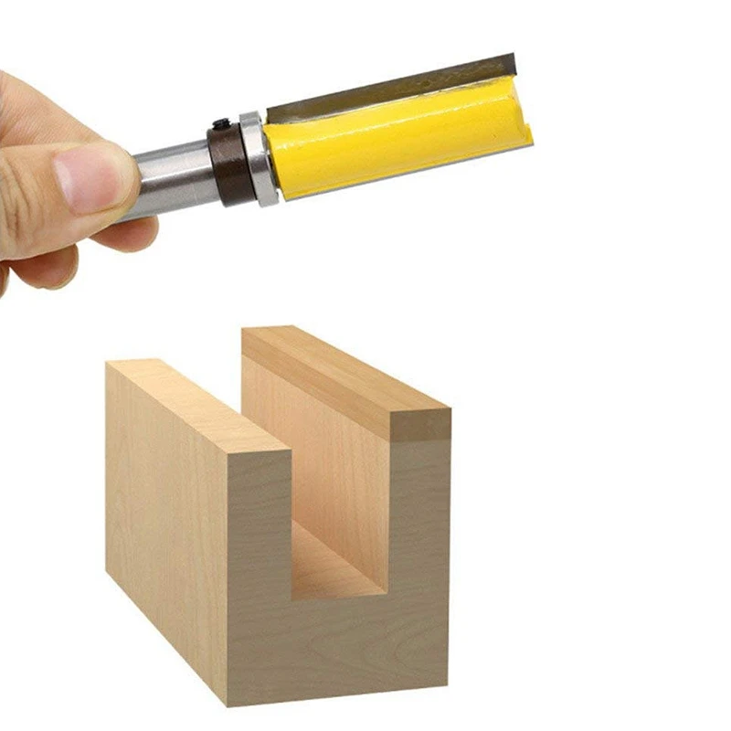 Billig Gerade Flush Trim Router Bit Set Mit 1 4 Zoll Schaft Bit Cutter Top Lager Holzbearbeitung (5 Pcs)