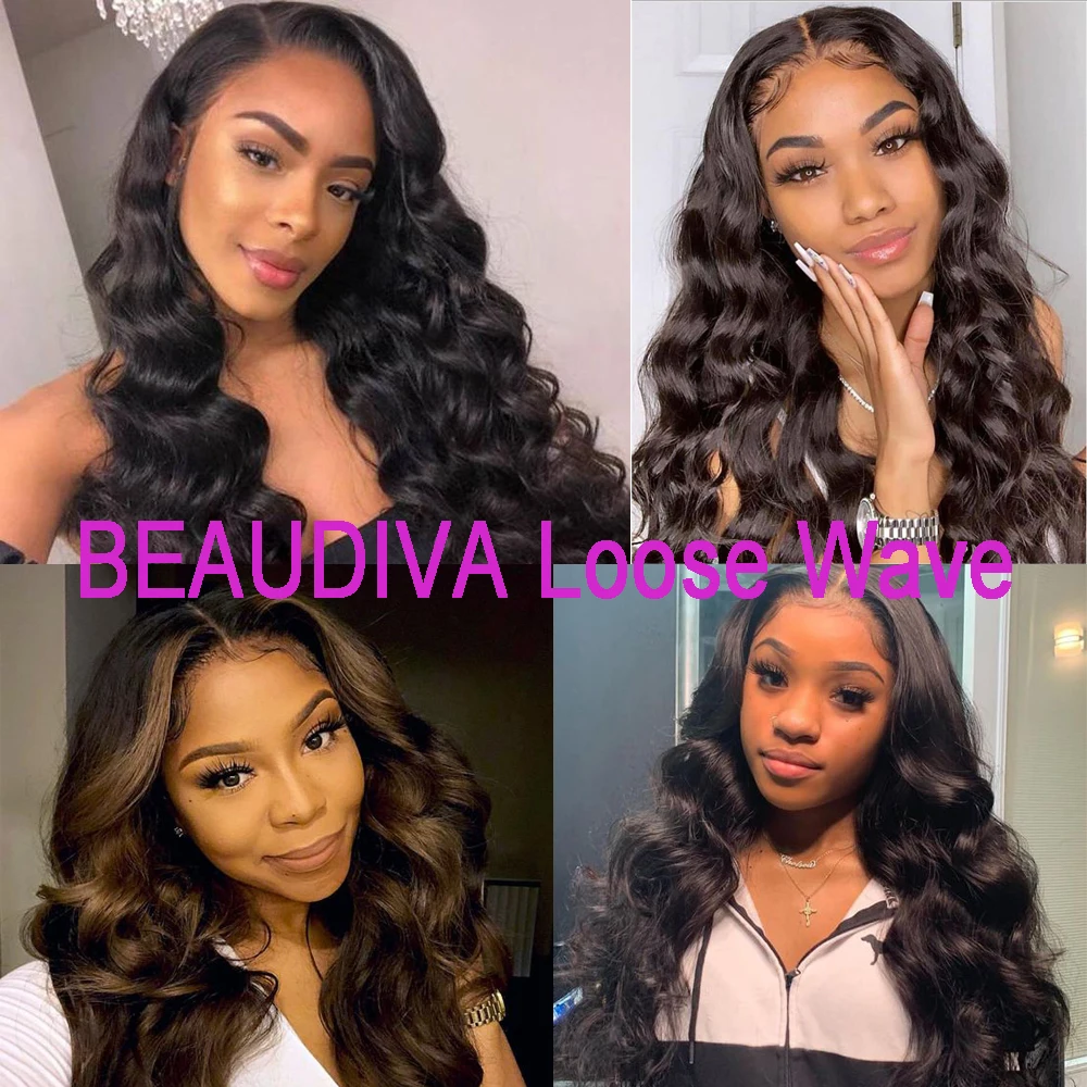 Brazilian Loose Wave With Closure 3 Bundles With 13*4 Free Part Ear to Ear Lace Frontal Remy Brazilian Human Hair Weave Bundles