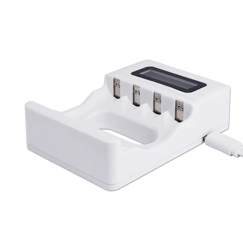 4 слота зарядное устройство адаптер с экраном дисплея для AA Ni-MH Ni-Cd батареи