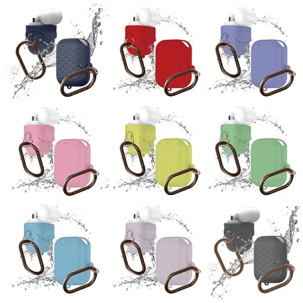 

Silicone Earphone Case For Apple Airpods Shockproof Cover For AirPods Charging Box Cases For AirPods Waterproof Protective Case