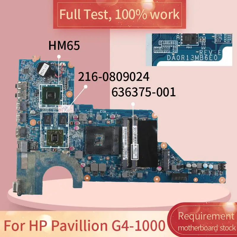 Placa-mãe para Computador Portátil Dar13mb6e1 Notebook hp Pavillion Wireless g6 g7 Placa Principal 650199001 636375-001 Hm65 Placa-mãe para notebook - Imagem 2