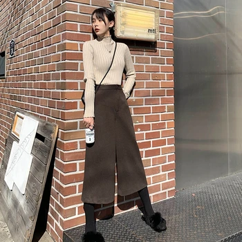 

Pants Women Wide Leg Pants Autumn And Winter New Loose Korean Casual Solid Color Cropped Trousers High Waist Pants