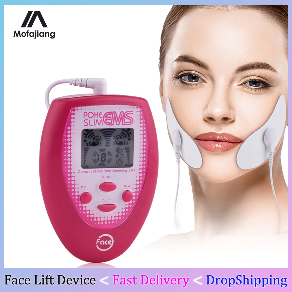 Pulse-Massager-Machine Face-Lift-Devices Microcurrent-Lifting Facial-Slimming-Electrode