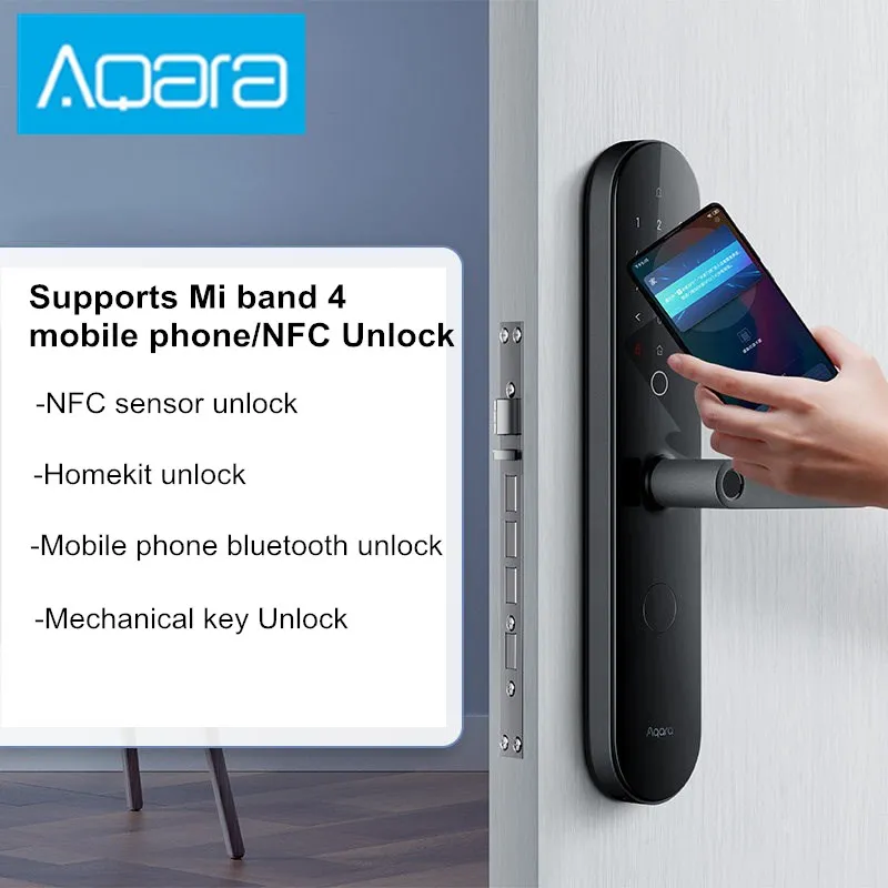 NEW Aqara N100 Smart Door Lock Fingerprint Bluetooth Password NFC Unlock Works with Mijia HomeKit Smart Linkage with Doorbell
