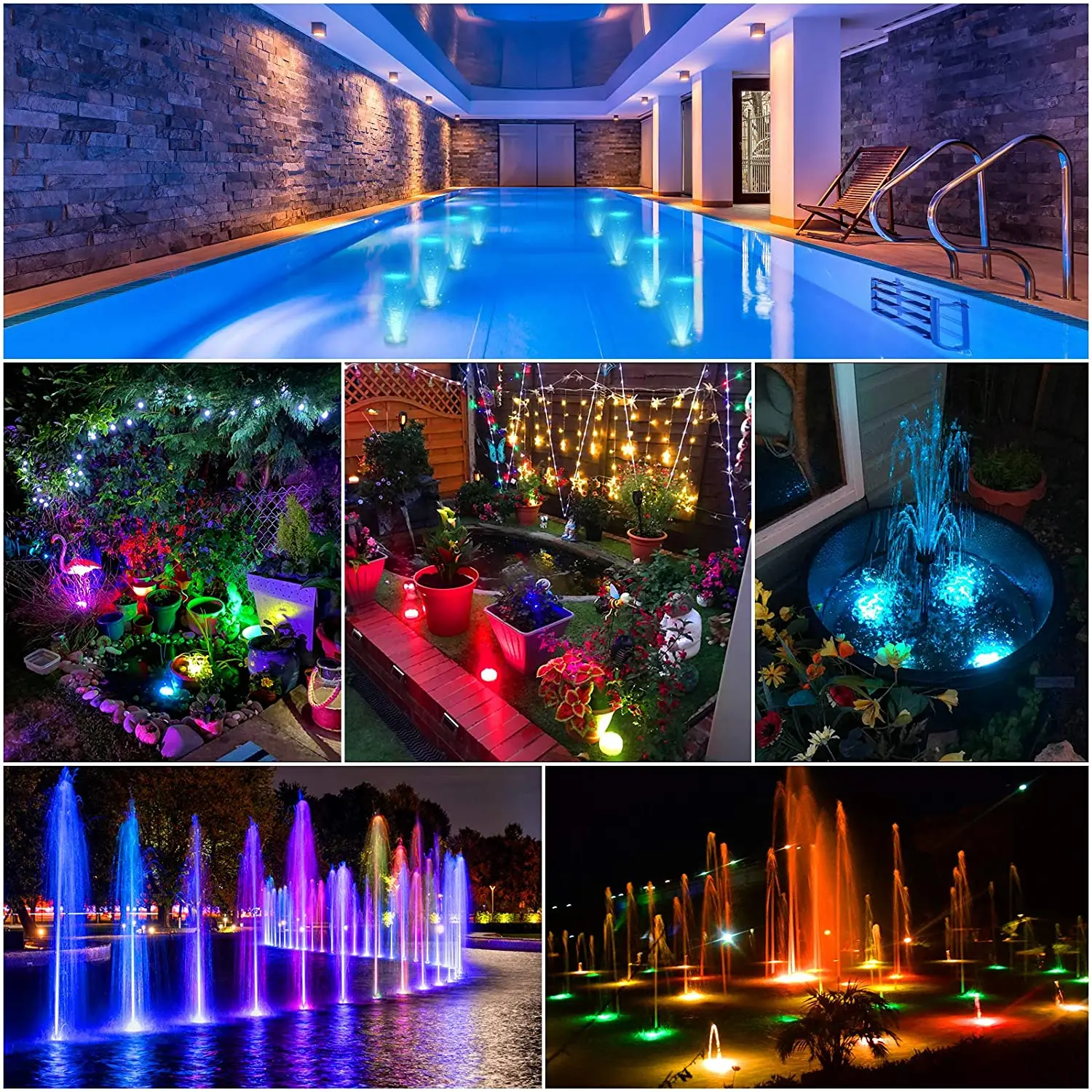2022 Upgrade 13 LED RGB Submersible Light With Magnet and Suction Cup Swimming Pool Lights Underwater Led Light Night for Pond best underwater boat lights