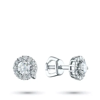 

Pusety of white gold with diamonds e0901ps04190300