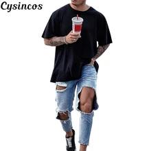 CYSINCOS, новинка, модная уличная одежда, мужские джинсы, винтажные, синие, обтягивающие, рваные, рваные джинсы, рваные, брюки в стиле панк, Homme, хип-хоп, джинсы для мужчин