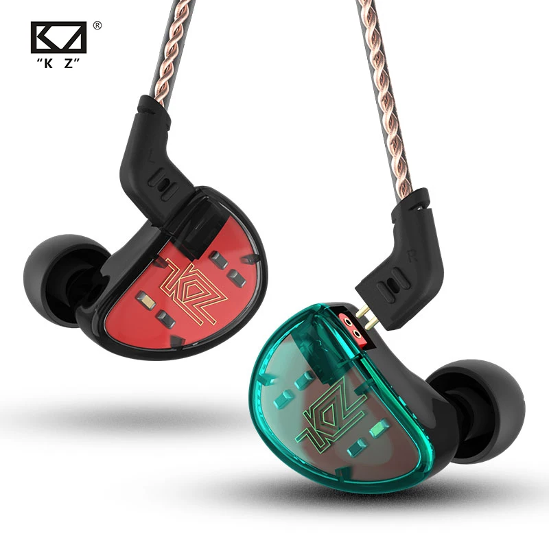 KZ As10 For Phone Music Noise Cancelling Sports Monitor Earphone Wired Microphone Hanging Ear Gamer EDX ZS10 Pro Zzex Zsn | Электроника