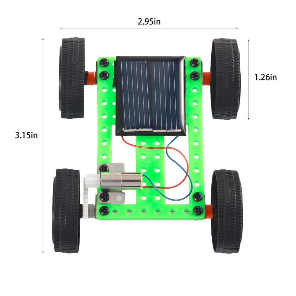 Мини игрушка на солнечных батареях DIY автомобильный набор Детский развивающий гаджет хобби Забавный