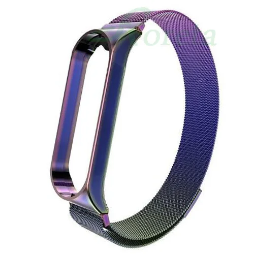 Металлический магнитный ремешок Roreta для mi Band 4 3, ремешок для Xiaomi mi Band 3 4, браслет из нержавеющей стали без винтов - Цвет: colorful