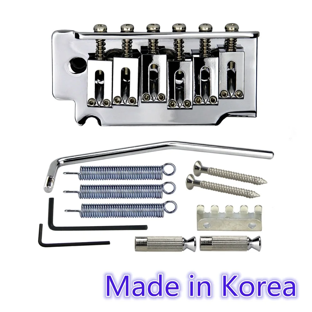 

Quality Electric Guitar Bridge Tremolo Bridge System Chrome for Strat Style Guitar Parts,Made in Korea