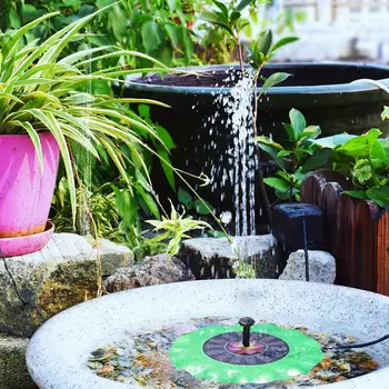 

2020 New Solar Powered Water Pump Lotus Leaf Floating Pump Water Fountain Pump For Pool Garden Pond Watering Submersible Pumps