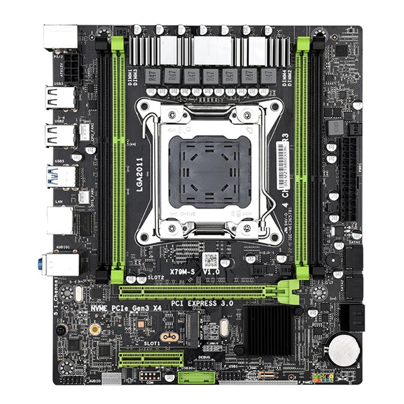 Материнская плата AU42 -X79 LGA 2011 Pin поддерживает Zhiqiang E5 V2 Четыре слота DDR3 с