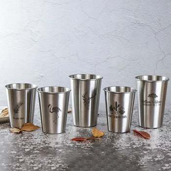 

European stainless steel Drinking Cup Mouthwash Cup Toothbrush Holder water tea mug bathroom accessories