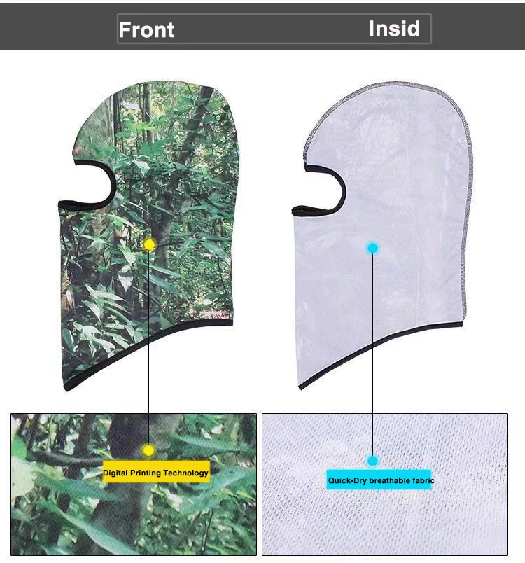 Камуфляжная маска для лица дышащая быстросохнущая CS Tree Jungle Камуфляжный бионический тактическая Балаклава Военная армейская велосипедная Кепка