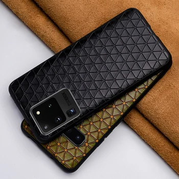 

leather Phone Case For Samsung Galaxy S20 ultra S7 S8 S9 S10e s20 Plus Note 8 9 10plus For A70 A30s A50s A7 A8 2018 Cowhide Case