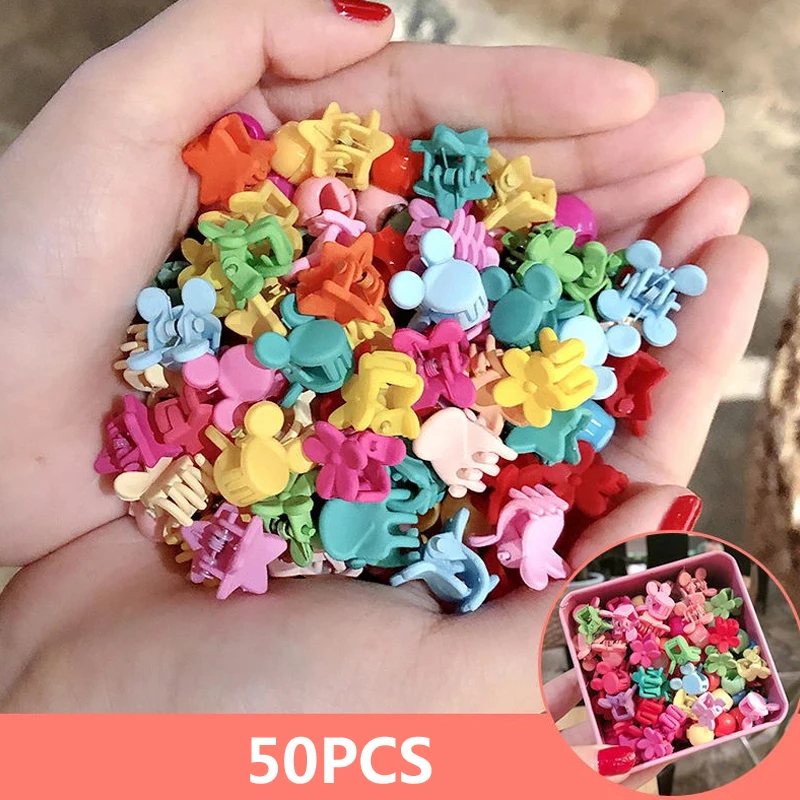 50/100 шт мини заколки для волос милые Цвет цветок Заколки для волос для девочек заколки для волос косы Для женщин Головные уборы аксессуары для волос