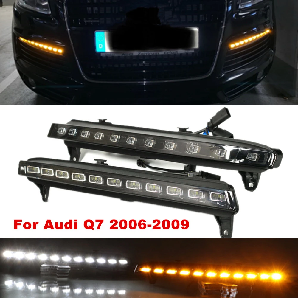 2pcs Drl For Audi Q7 2006 2007 2008 2009 12v Daytime Running Lights