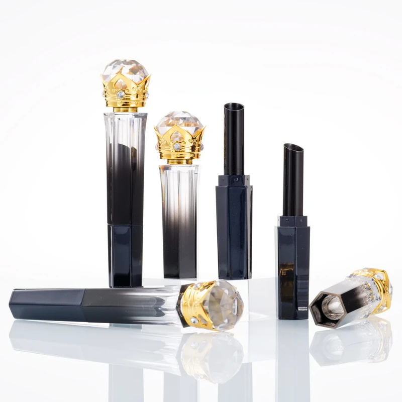 10/50pcs Empty Lipstick Tube with Diamond Black Gradient lip balm DIY gloss cosmetic packing Container | Красота и здоровье