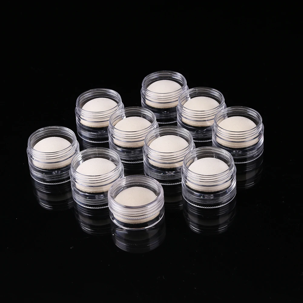 10 Pcs/Column Round Stackable Jars &Mini Ink Blending 10 pcs Round Foams for DIY Scrapbooking Wholesale Refills Foams