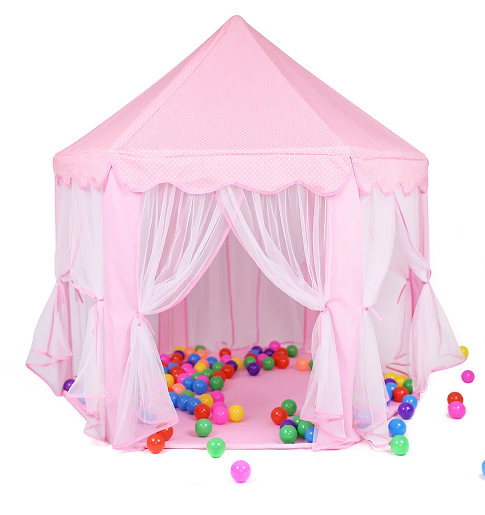 Портативная детская палатка принцессы, сухой бассейн, вигвам, замок для девочек, игровой домик, Детская уличная складная палатка, детская Пляжная палатка, детский подарок