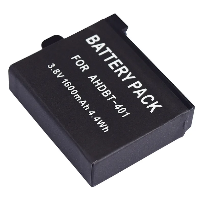 1 Battery 4 шт. 1600 мАч AHDBT-401 батарея для Gopro Hero 4 батарея AHDBT401 AHDBT 401+ USB зарядное устройство для камеры GoPro Hero4 HERO4 - Цвет: 1 Battery