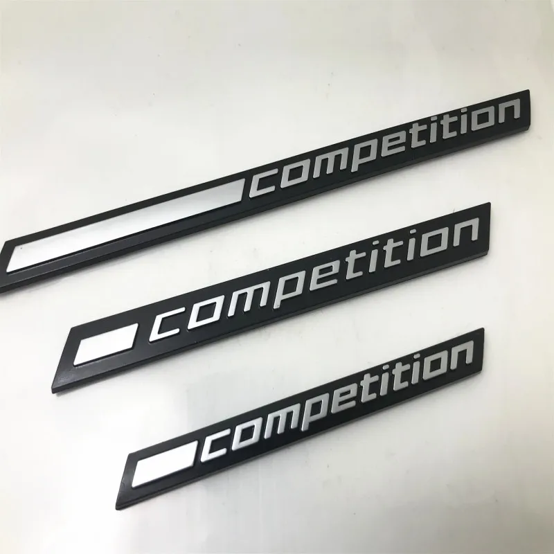 3D ABS Black COMPETITION Bar Underlined Emblem for BMW 3 5 7 Series